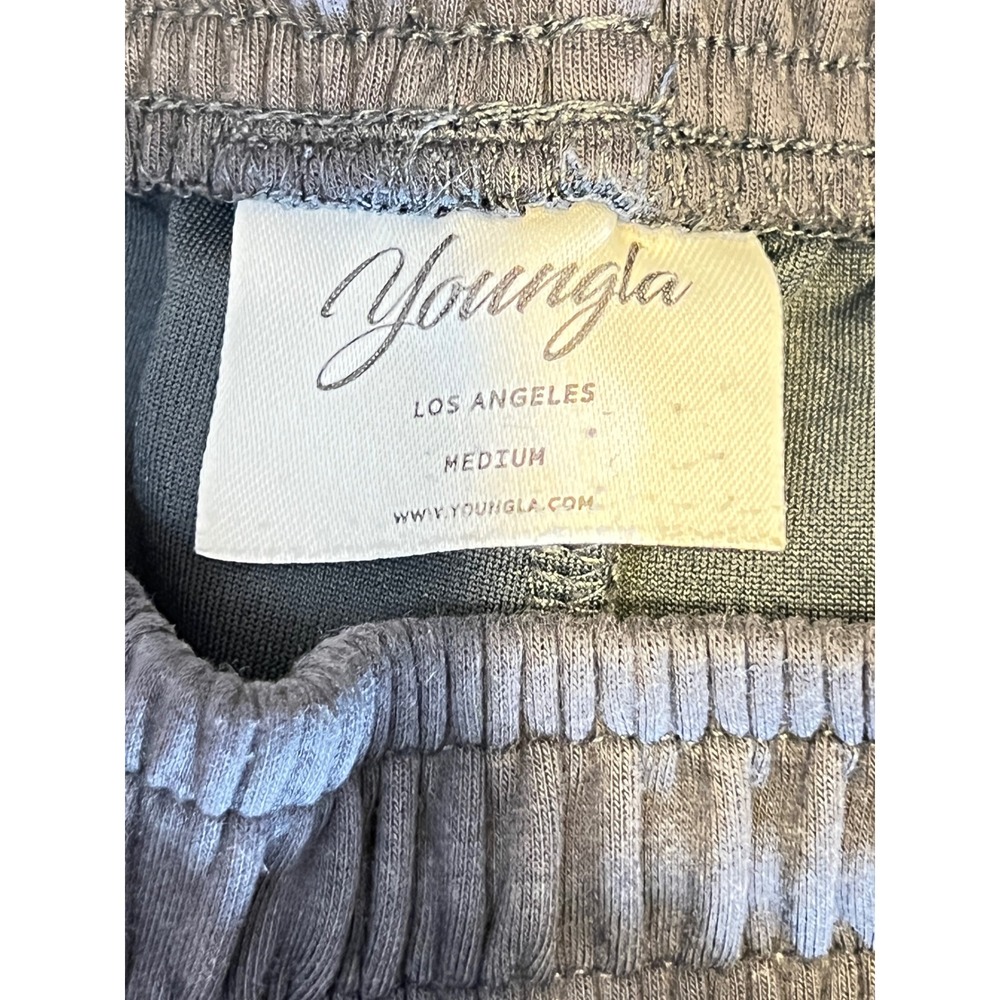 638 | YoungLA Gray Jogger Sweatpants Men's Medium Baggy Cinch Cuff Streetwear - Picture 7 of 10